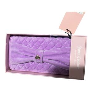 Juicy Couture Purple Quilted Wallet with Bow